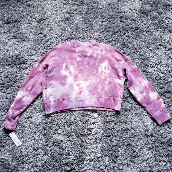 Calvin Klein Sunburst Tie Dye Cropped Sweatshirt - Picture 3 of 6